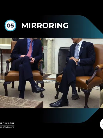 Mirroring, or subtly mimicking the body language of the person you're speaking with, creates a subconscious sense of connection and trust. It's a powerful networking technique.