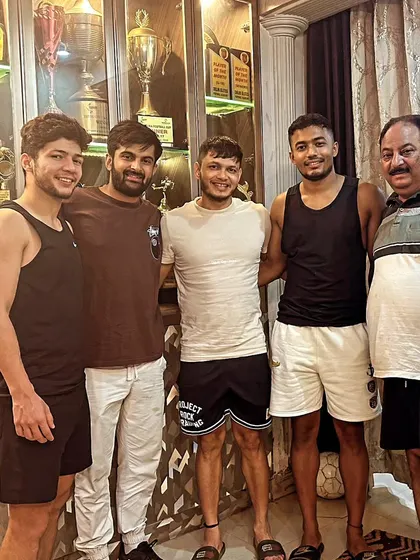We believe in learning from the best. Our management hosted Indian Super League players Ayush Adhikari and Nishu Kumar for a dinner to discuss Indian football and provide valuable insights for our players.