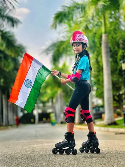 Rocking our wheels on Independence Day. I encourage my skaters to be proud of who they are and where they come from.
