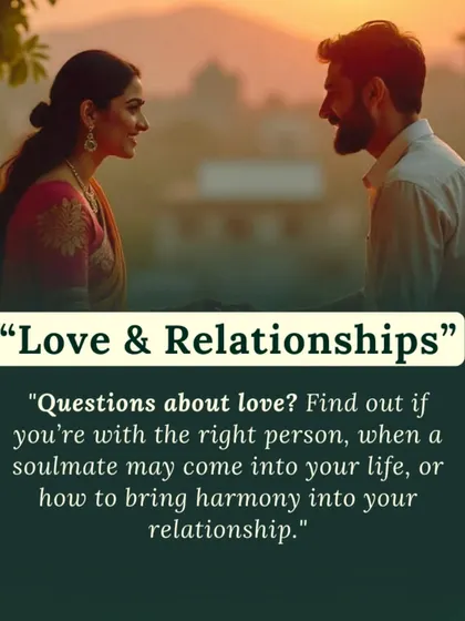 Tarot can provide deep insights into your love life. This image explains how a reading can help you find out if you're with the right person, when a soulmate may enter your life, or how to bring harmony into your current relationship.
