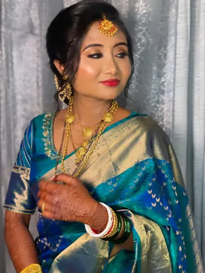 Priyanka looking radiant and confident in her reception attire.