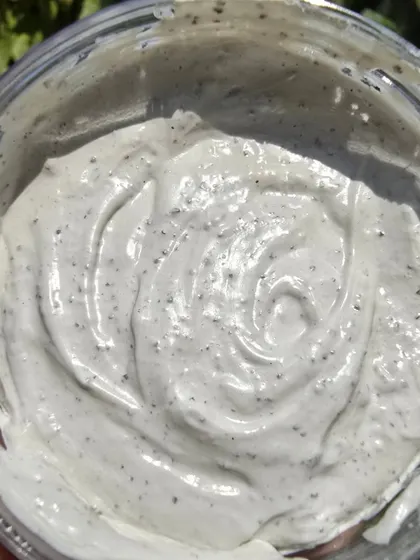 You can see the fine exfoliating particles in this close-up of my Instant Facial Scrub. It provides a gentle but thorough exfoliation.