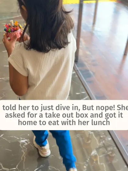 She asked for a take-out box to bring her cupcake home. This little act showed me that giving her autonomy within clear boundaries is empowering her.