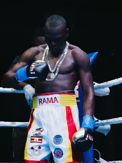 A fighter from Uganda in our ring, showing the international flavor of our Super Fighter Series.