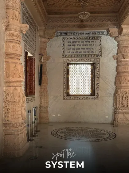 The best technology is often the one you don't see. In this temple hall, our challenge was to fill the space with immersive sound without disrupting the intricate architecture. This image is a testament to our philosophy of discreet installation; the powerful K-array system is perfectly integrated and almost invisible.