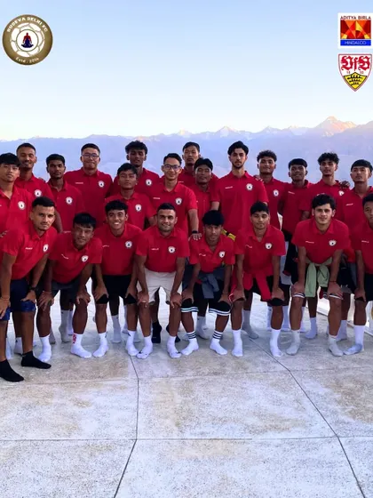 The entire team united in Ladakh. Together, we face the challenges of high-altitude training, building a bond that translates to unbreakable teamwork on the field.
