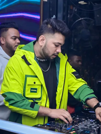 Another angle of me at the decks at Havana, focused on delivering the perfect set.