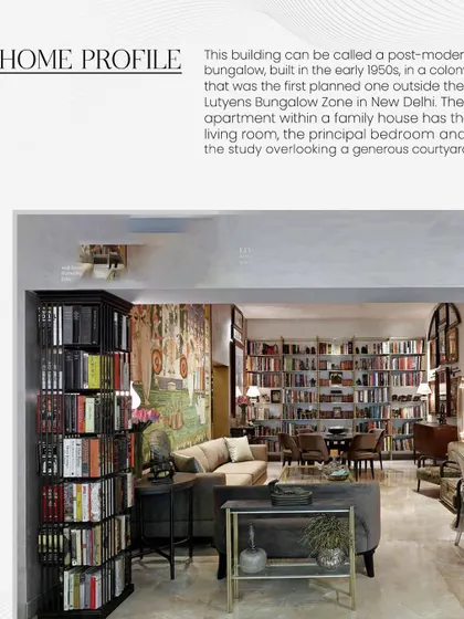 The home profile from our Livingetc feature, describing the post-modern bungalow built in the early 1950s and how the apartment within overlooks the generous courtyard.