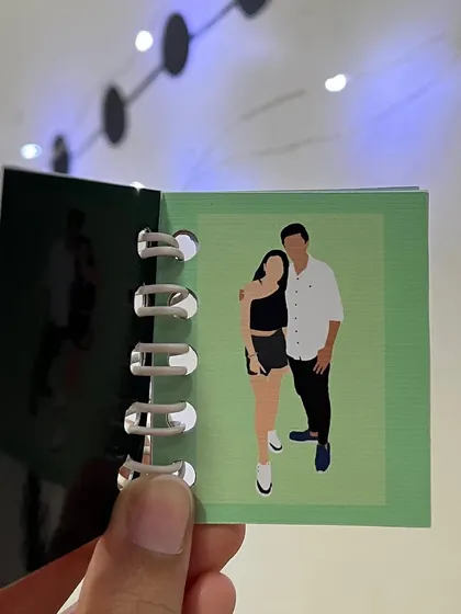 Each page of the booklet can feature a different memory or outfit, telling a story.