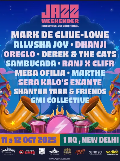 A festival poster is more than just a lineup; it's a promise of the experience to come. This artwork for the Jazz Weekender showcases the diverse range of international and Indian artists we bring together for our flagship international live music festival in New Delhi.