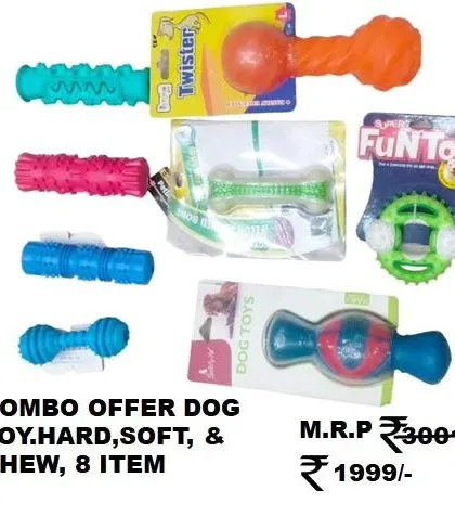 I always have great deals for you. This combo offer includes a mix of hard, soft, and chew toys to keep your dog entertained for hours.