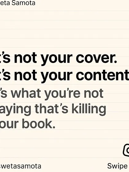 It's not your cover or your content that's killing your book. It's what you're not saying. Your silence is the biggest obstacle to your success.