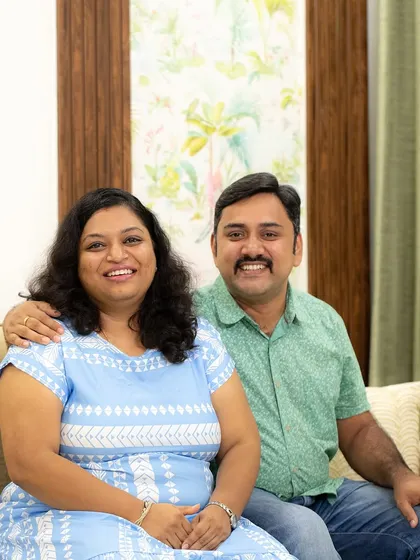 Happy clients in their new home, 'Bohemian Bliss'. It was a pleasure to work with them to merge their different ideas into one cohesive, beautiful space.