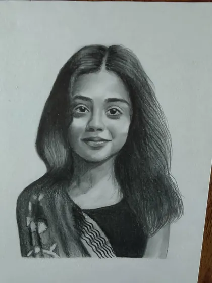 This portrait sketch shows my ability to capture a natural and friendly expression.