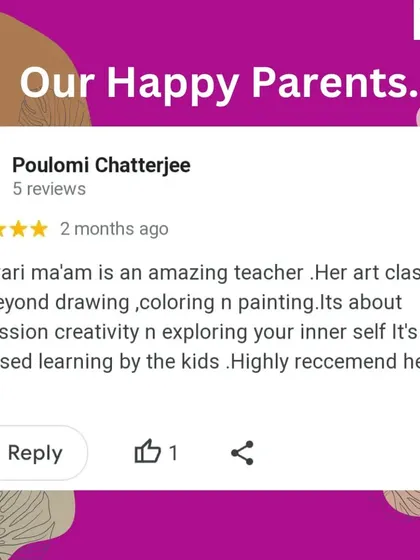 Nothing makes me happier than hearing from parents who see a positive change in their children. This review highlights my focus on expression and creativity over just technical skills.