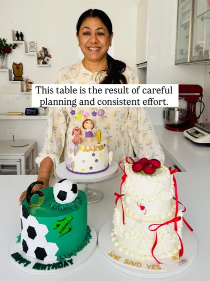 This table is the result of careful planning and consistent effort. I'm so proud of these creations.