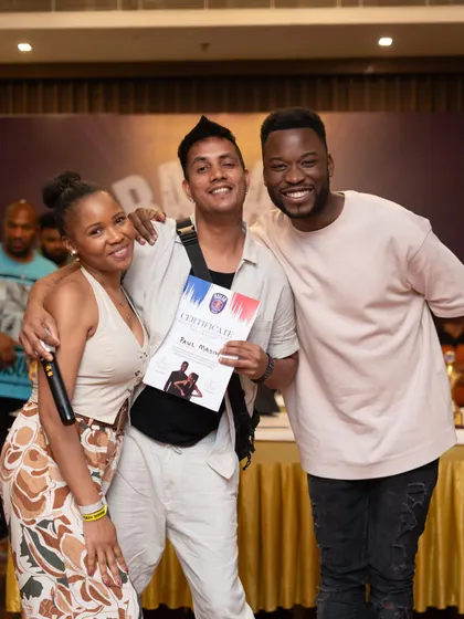 We believe in continuous learning. Here, our instructor Paul receives his Urbankiz certification after training with internationally renowned artists JP and Stephy from France, ensuring we bring the latest techniques to our students.