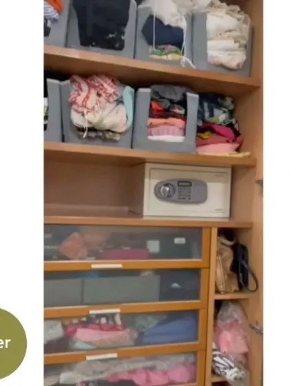 After our virtual session, you can see the incredible amount of space we created. By decluttering and using simple folding techniques and organizers, the closet is now a calm and functional space.