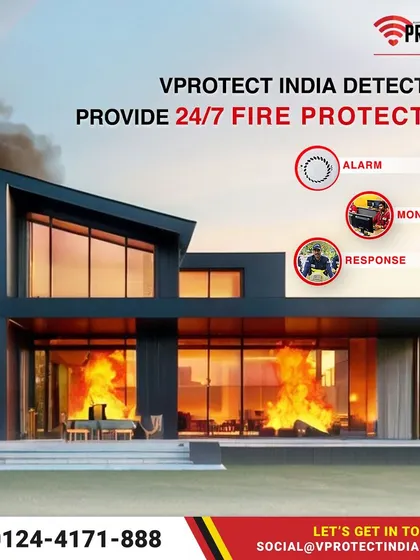 Our detectors provide 24/7 fire protection for your property. The system offers uninterrupted monitoring, sends instant alerts to authorities, and enables a rapid response with the right firefighting tools.