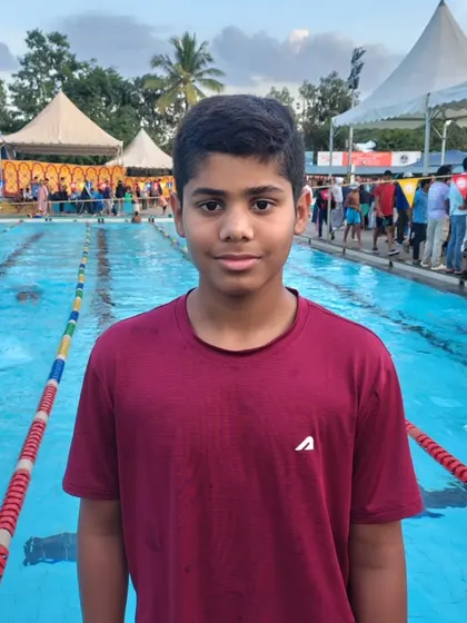 Vihaan S Chaturvedi, a silver medalist in the 400m Freestyle.