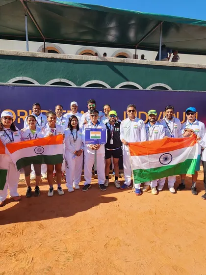 The full Indian contingent at the World Team & Individual Championship in Portugal. It was incredible to be part of such a strong and supportive national team.