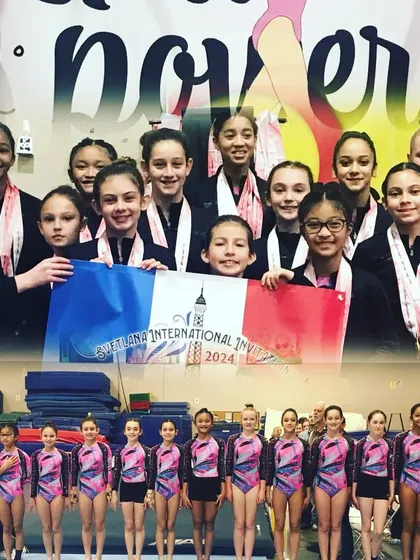 A collage celebrating the Gold team's 2nd place finish at the invitational.