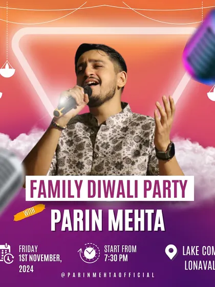 Another beautiful Diwali celebration in Lonavala. I often perform at family parties, bringing a mix of festive and popular music to create a joyous atmosphere.