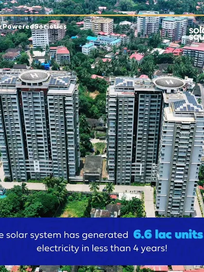 In less than four years, our solar system at Maurishka Palace has generated 6.6 lakh units of electricity, a testament to its performance and reliability.