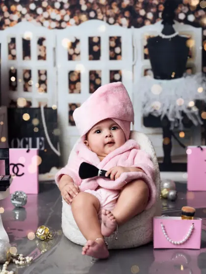 A mini fashionista in the making! Our spa and fashion-themed shoot is perfect for little ones with style.