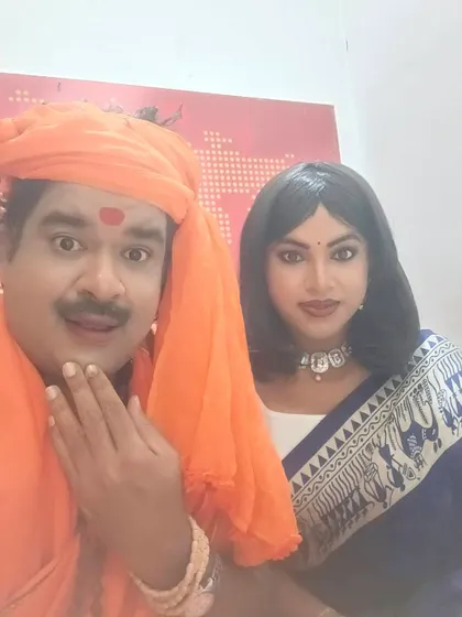 A playful selfie in my 'Raghu Ragini' getup.