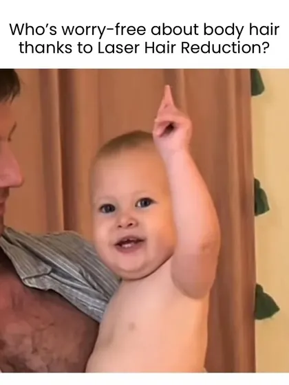 Raise your hand if you are worry-free about body hair thanks to Laser Hair Reduction. We love helping our clients reach this level of confidence and ease.
