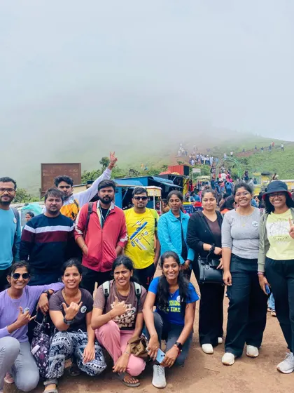 A group photo from a busy day on the trail.