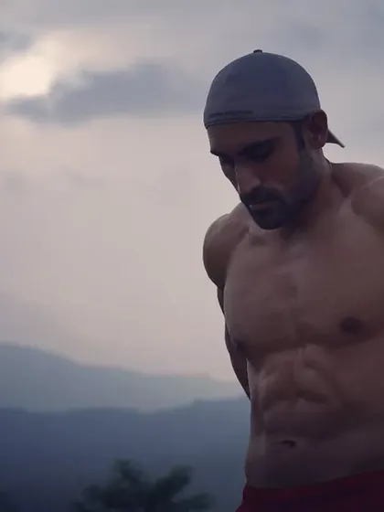 A shot from my "Toned Abs" series, filmed against the mountains of Coorg. This program is about rising and shining, starting your day with a commitment to yourself.