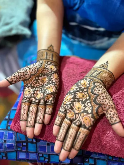 A beautiful floral design done by my team at a Karwa Chauth event.