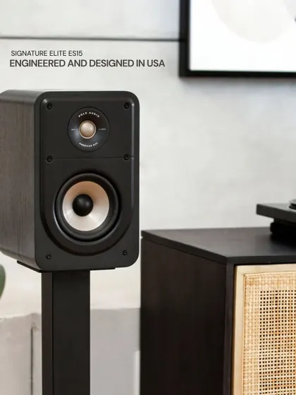 Engineered and designed in the USA, the Polk Signature Elite ES15 is a compact bookshelf speaker that delivers sound far beyond its size. It is perfect for use as front or surround speakers in a high resolution audio setup.
