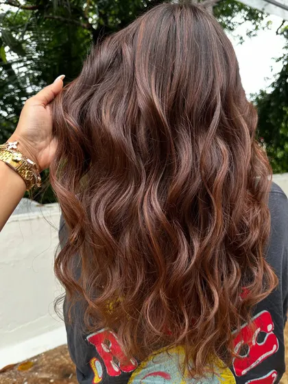 A close-up of the 'Almond Brown' color, perfect for a work trip.