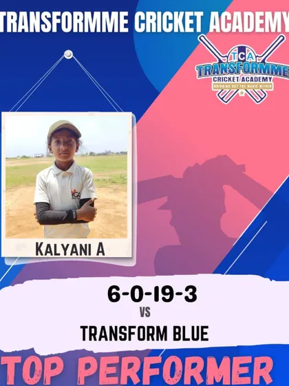 Kalyani A, who also picked up 3 wickets in a summer camp match, showcasing the talent in our girls' program.