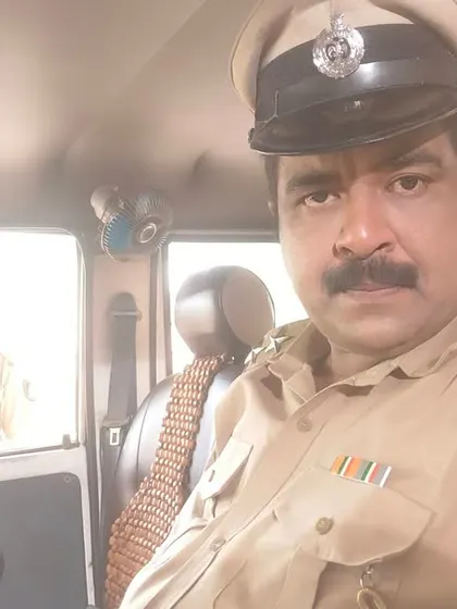 Another shot from inside the police jeep for the movie 'Room No. 111'.