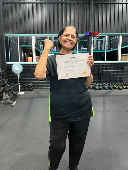 Meet Mrs. Medha, our student of the month and proof that age is just a number. At 69, she brings incredible energy, inspires everyone around her, and shows that it's never too late to learn something new.