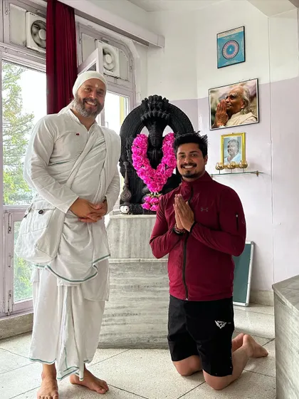 I am blessed to have learned from my guru, Siddhartha Krishna, in Rishikesh. His ability to transmit the teachings of Vedanta and yoga philosophy with such clarity and devotion is a profound inspiration for my own teaching.