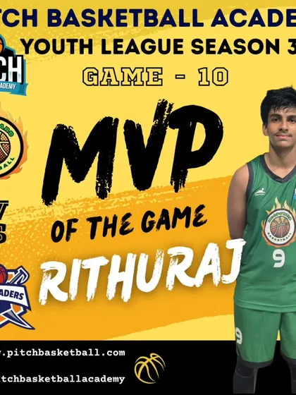 Rithuraj's clutch performance sealed the first win of the season for the Hoopstars and earned him the MVP crown.