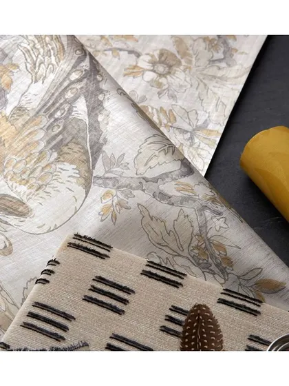 The 'Cotswolds Manor' collection features a whimsical range of wallpapers and fabrics with quintessential British prints. This mood board shows how I combine these patterns for a layered, heritage look.