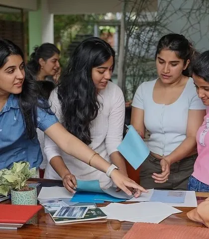 A group of our female architects collaborating.