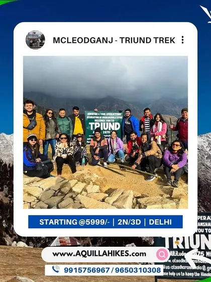Our Mcleodganj-Triund trek is a popular choice for long weekend getaways. This graphic shows you exactly what you're signing up for: a 2N/3D adventure from Delhi starting at ₹5999.