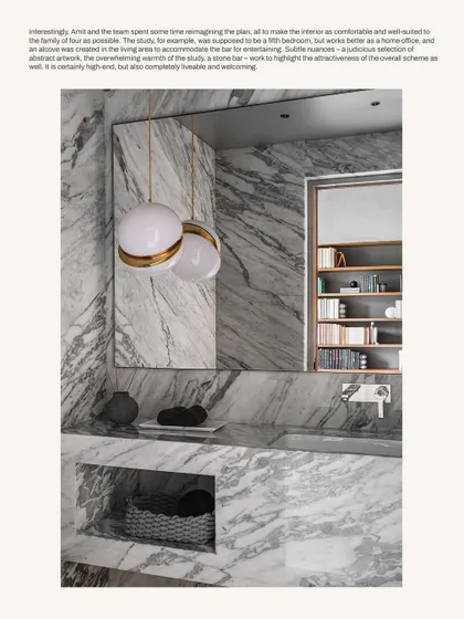 A detail from the Habitus Living feature about the study and bathroom design.