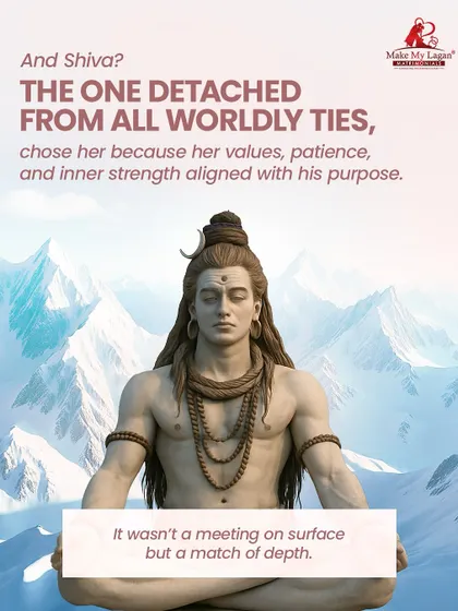 And Shiva, detached from all worldly ties, chose Parvati because her values, patience, and inner strength aligned with his purpose. It was a match of depth.