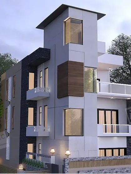 A render showing the final vision for a building that was once just a brick structure. This is the part of the process where ideas take a concrete, visual form.