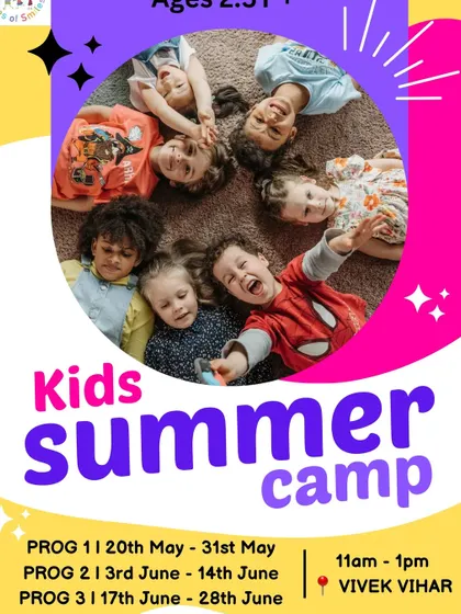 Our Kids Summer Camp is designed for ages 2.5 and up, with flexible programs running from May to June. Enroll now for weeks of fun!