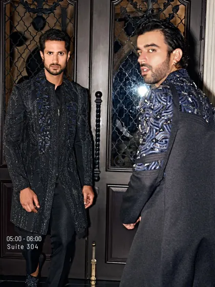 Midnight velvet under your step. This look is for the man whose walk says everything, long before his words do.