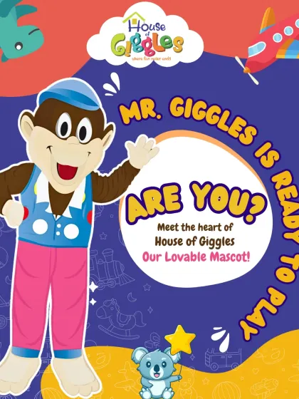 Are you ready to play? Mr. Giggles, the heart of House of Giggles, is our lovable mascot who can't wait to meet you.